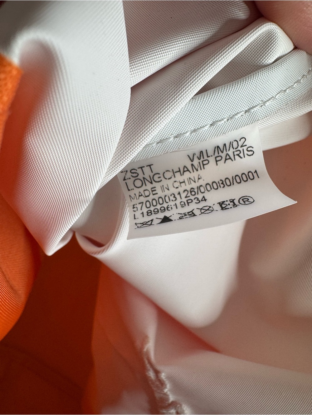 Longchamp Le Pliage Original Large Shoulder Tote Bag Orange Recycled Canvas - Picture 12 of 13
